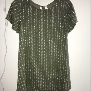 Green Flutter Sleeve dress